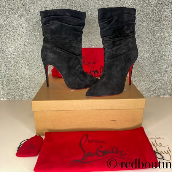 👠SOLD Christian Louboutin Ishtar 100mm suede boot - Picture 7 of 8